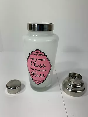 Martini Shaker Glass With Class Don't Need A Glass - Classic Vintage White LQQQK • $13.89