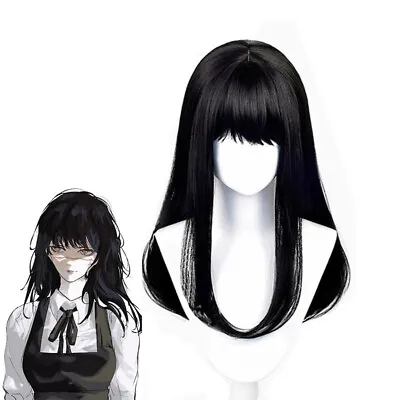 Anime Chainsaw Man Mitaka Asa Cosplay Wigs 65cm Long Straight Synthetic Hair • $23.91