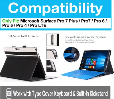 CASE For Microsoft Surface Pro 7 Plus Pro 7/6/5/4 Compatible Type Cover Keyboard • $79.17