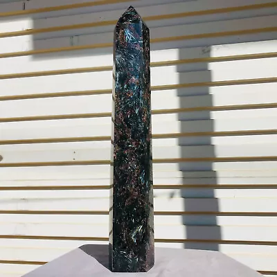 8.38lb Natural Fireworks Stone Obelisk Quartz Tower Crystal Wand Point Healing • $11.61