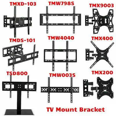 Universal Swivel LCD LED TV Stand Adjustable Wall Mounted Bracket Fixed Tilt UK • £9.90