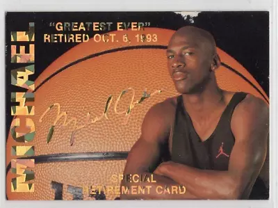 1993-94 Sports Stars USA Michael Jordan Promo Retirement Card 1/15000 • $5