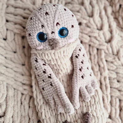 $50 • Buy Plush Owl Lovey Handmade Plush Toy Comforter Baby Snuggler Nursery Bedding