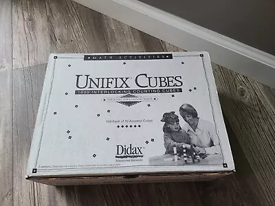 Euc!! 1000 Piece Of Didax Unifix Interlocking Counting Cubes 10 Colors Dd2-bka • £87.83