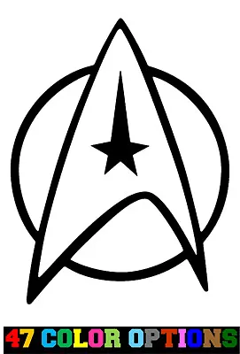 $4 • Buy Vinyl Decal Truck Car Sticker Laptop - Star Trek Next Generation Hollow Badge
