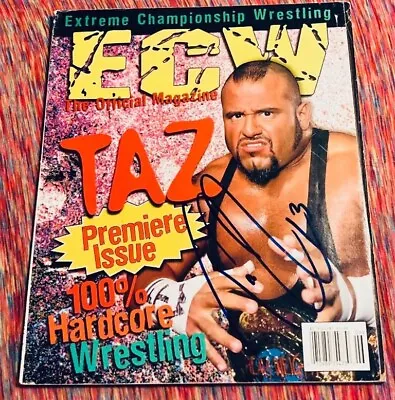 ECW Magazine 1st Issue RARE Autographed Taz 6/99 VINTAGE 25+ Autographs • $550