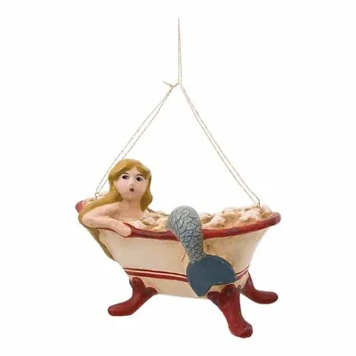 Mermaid In The Bath Hanging Decorative Papier Mache Figurine Ornament SALE • £35