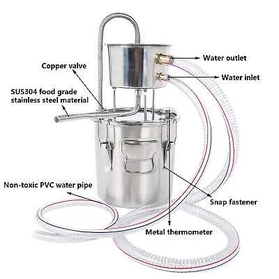 22L Water Distiller Stainless Steel DIY Home Wine Making Brewing • $312.24