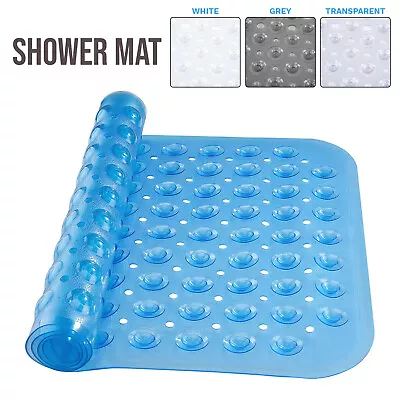 Non Slip Bath Mat Extra Large Bathtub Anti-Mold Rubber Shower Mat Strong Suction • £6.29
