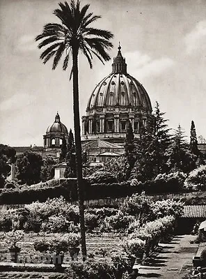 1925 Vintage ITALY ROME Vatican Dome Architecture Catholic Religion HIELSCHER • $178.31