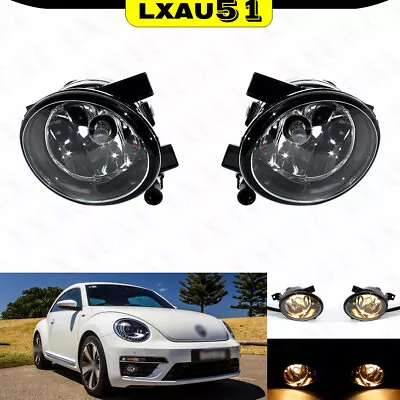 Fog Lights For 2015 2016 2017 2018 Volkswagen VW Beetle Front Bumper Lamps Clear • $28.49