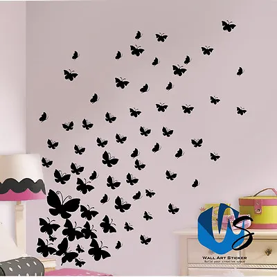 DIY Various Size Butterfly Wall Art Stickers Wall Decals Room For Baby Nursery • £2.69