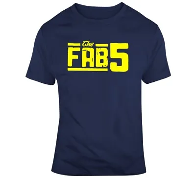 Fab Five 5  College Basketball Fan   T Shirt • $21.99