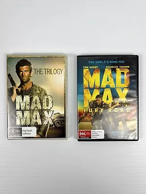 Mad Max Trilogy + Mad Max: Fury Road DVD - Very Good Condition - Region 4 • $14.95