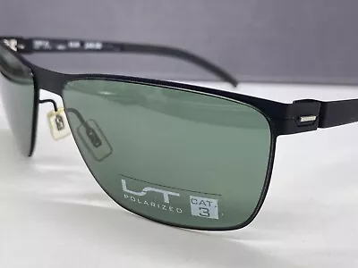 Lighttec Sunglasses Men Black Polarized Rectangular Morel 242480.2oz • $126.14