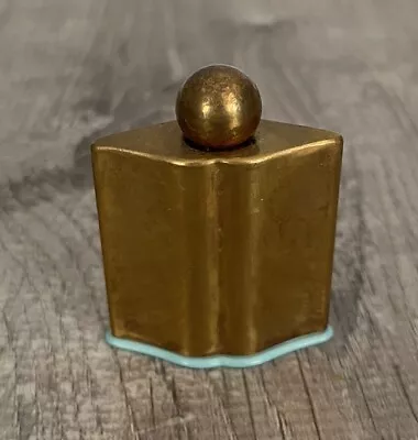 Vntg Metal COTY Brass Splash Mini Purse Perfume Bottle Mid Century Modern • $9