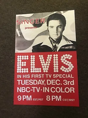 Elvis Presley 1968 Comeback Special NBC Promo Cardstock Concert Poster 12 X18  • $8.99