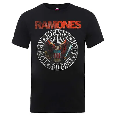Ramones T-Shirt Eagle Seal Band Official Black New • £14.95