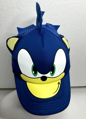 Sonic The Hedgehog Snapback Hat With Ears And Spikes Adj. Mesh Cap • $10