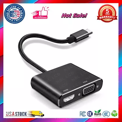 New USB Type C To HDMI HD TV Cable VGA Adapter For Android Phone Tablet • $7.88