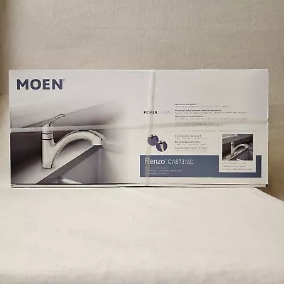 Moen CA87316C Renzo Pullout Kitchen Faucet With Sprayer Polished Chrome • $79