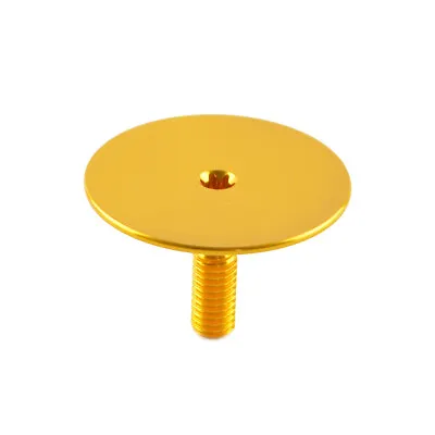 OMNI Racer WORLDS LIGHTEST Alloy Headset Top Cap & Bolt: JUST 3.4 Grams!! GOLD • $13.95