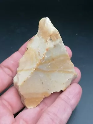 Middle Paleolithic Neanderthal France Mousterian Scraper In Rare Banded Flint • $29