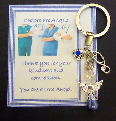 £5.69 • Buy Doctor Thank You Gift Someone Showing Great Kindness Guardian Angel Key Ring V2
