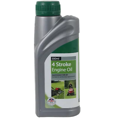 Universal 4 Stroke SAE 30 Engine Oil For Lawnmower Chainsaw Brushcutter 500ml • £9.69