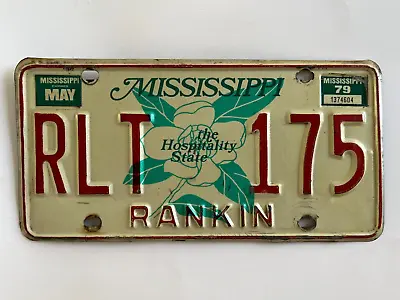 1979 Mississippi License Plate Natural Sticker On 1977 Magnolia Rankin County • $11.99