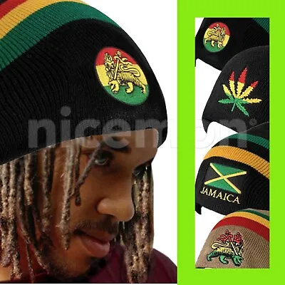 Rasta Beanie Tam Cap Hat Rastafari Selassie Africa Jamaica Reggae Beanies Unisex • $14.99