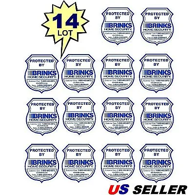 Lot Of BRINKS ADT Home Security Alarm System Window Warning 14 Sticker Decals • $13.95