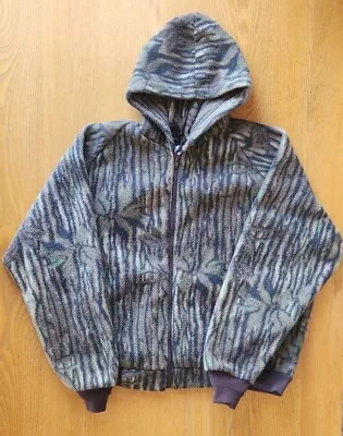 Cabelas Hunting Camo Full Zip Fleece Hooded Jacket Size 2XL XXL USA Made • $39.99