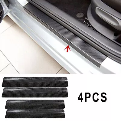4x Carbon Fiber Car Door Plate Sill Scuff Cover Anti-Scratch Sticker Accessories • $9.19