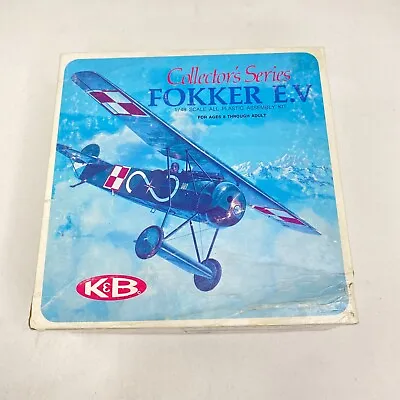 FOKKER E.V Model Plane Kit 1/48 Scale Collector's Series K & B OPEN BOX • $33.99