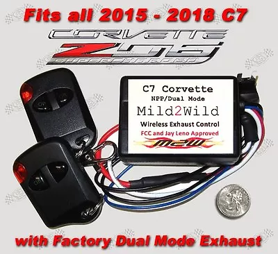 2015 - 2019 C7 Z06 Corvette Mild 2 Wild NPP Exhaust Control - FREE USA Shipping • $79.95