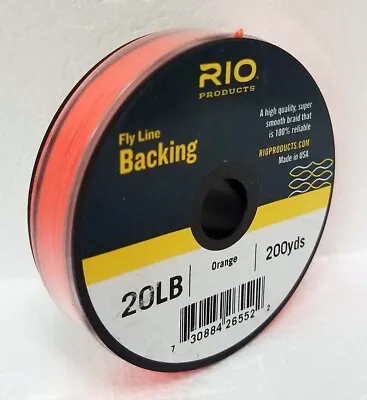 Rio 20 Lb 200 Yard Spool Of Dacron Backing In Orange Fly Line & Reel Backing • $13.95