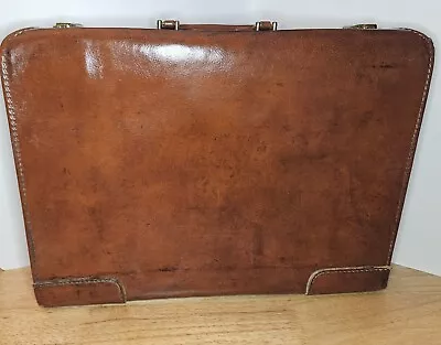 Vintage  Brown Leather  Business Briefcase   • $110