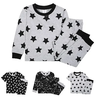 £3.99 • Buy Boys Pyjamas Pjs 1 Pack Nightwear Star Loungewear Cotton Long 2 Yrs -13 Yrs