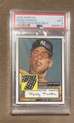 2006 Topps '52 Mickey Mantle Target Exclusive-Relic Card #7 PSA 9 Mint - Yankees • $39