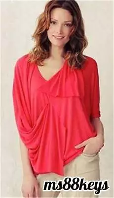 Anthropologie TUMBLING SWATHES TOP Sweater Blouse Tee Poncho C Keer SZ SMALL MED • $0.99