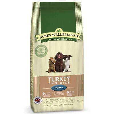 James Wellbeloved Puppy Turkey & Rice Complete Dog Food 2Kg • £18.67