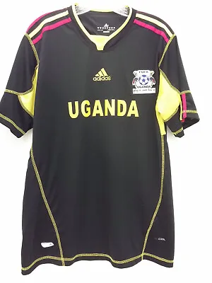 Adidas Soccer Jersey Uganda Fufa Cranes Short Sleeve CUMACool Shirt Black XXL • $25