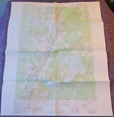 Vassalboro Maine 1983 Original Vintage USGS Topo Topographic Survey Map • $9.98