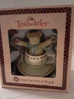 Vintage Boyds Bears Teabearies  I Love You This Much  Figure 2003 #24316 Teddy  • $14.90