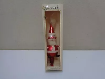 Vintage Pyramid Santa Claus Glass Christmas Tree Finial Topper • $71.25