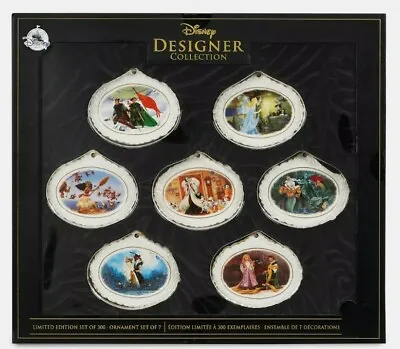 Disney D23 Ornament Set Designer Collection LE 300 Ariel Rapunzel Mulan Moanna • $175.95