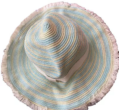 Missoni Straw Wide Brim Beach Hat Colorful Hat 400$👒 • $90