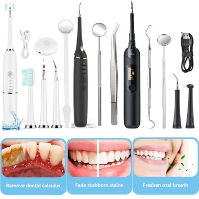 $8.95 • Buy Ultrasonic Electric Tooth Cleaner Teeth Brush Dental Scaler Teeth Tartar Remover