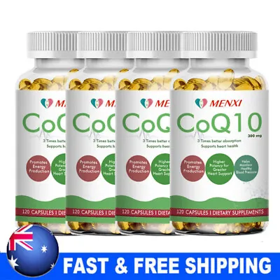 1-4 Bottles CoQ 10 Coenzyme Q10 Vegan 300mg Capsules Cardiovascular Heart Health • $56.50
